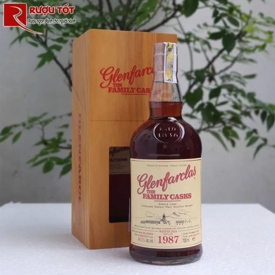 ruou glenfarclas 1987 family casks