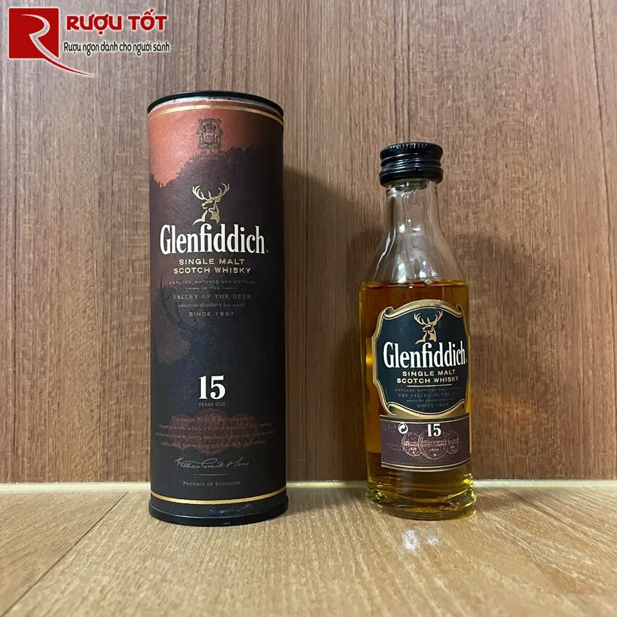 ruou glenfiddich 15 mini