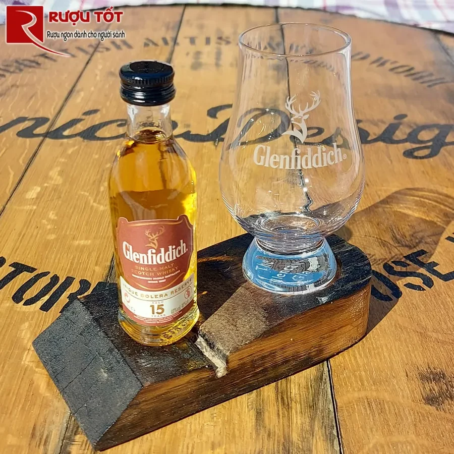 ruou glenfiddich 15 miniature