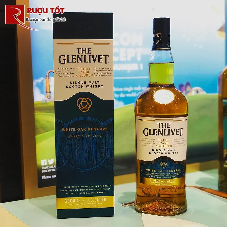 ruou glenlivet white oak reserve triple cask