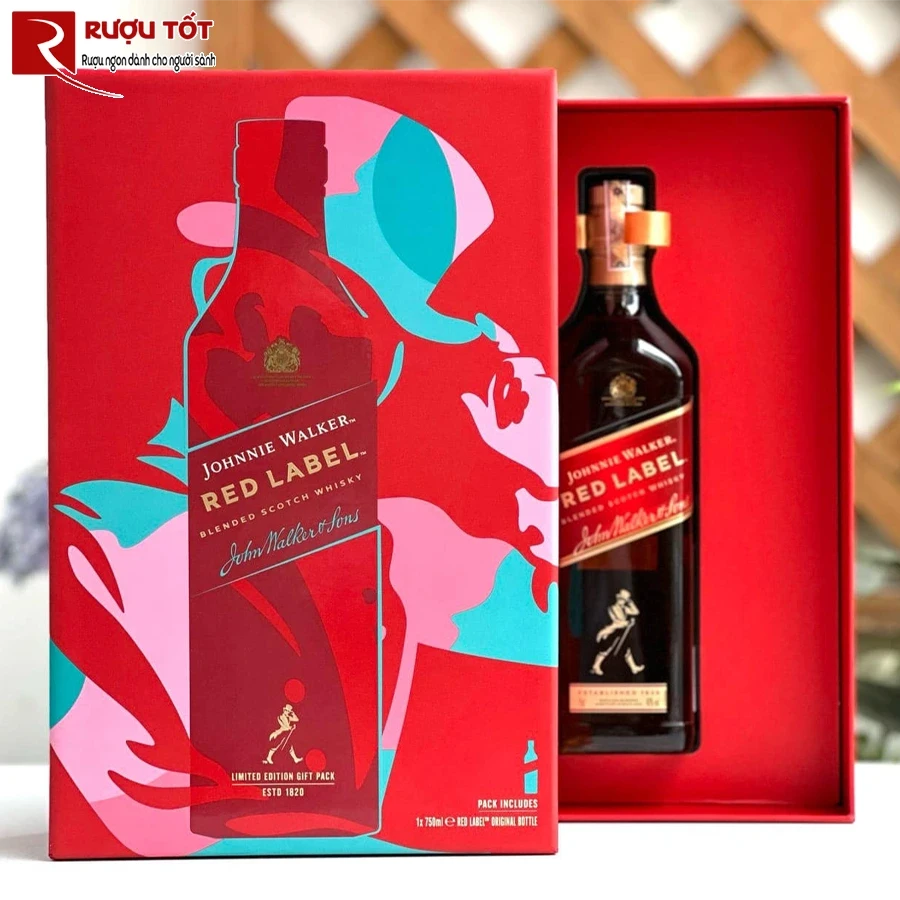 Ruou Johnnie Walker Red Label Hop Qua