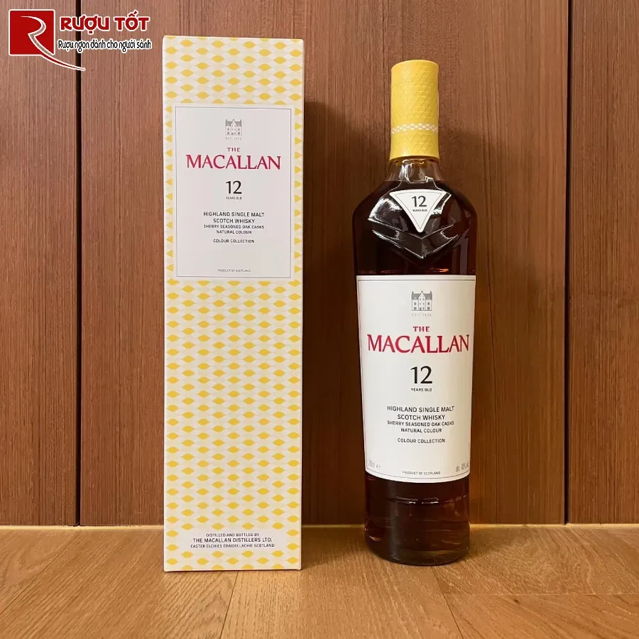 ruou macallan 12 colour collection 40% 700ml dang cap