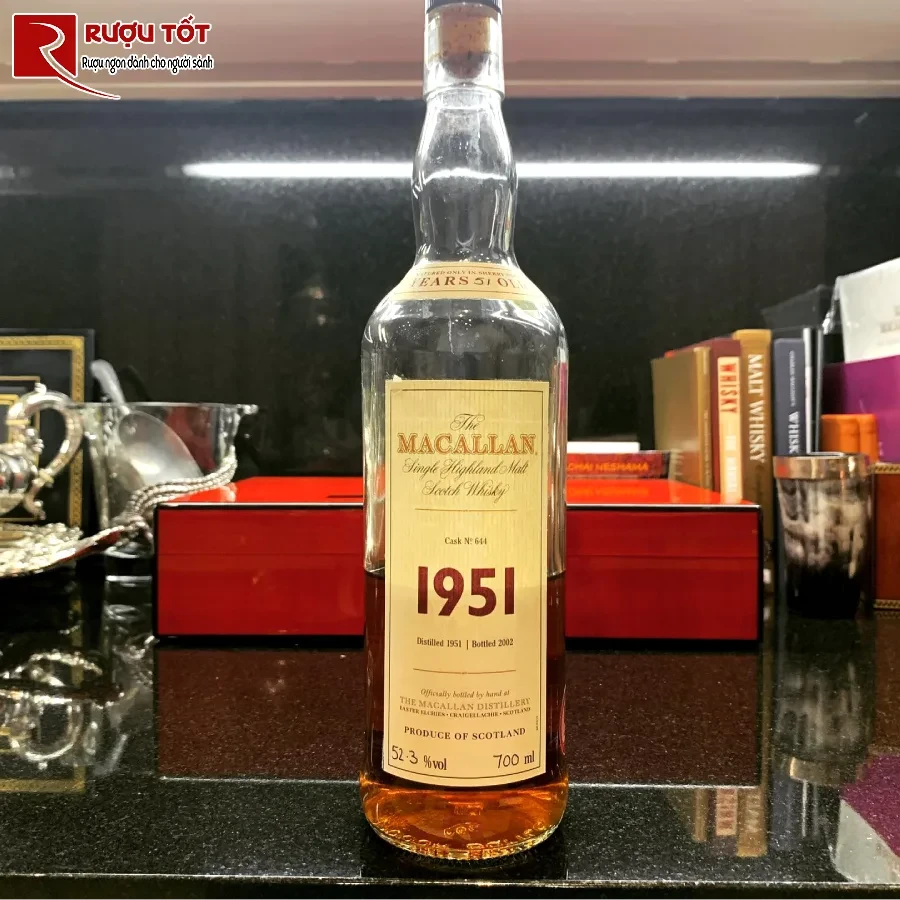 ruou macallan 1951 fine and rare no 644 52,3% 700ml quy hiem dang cap
