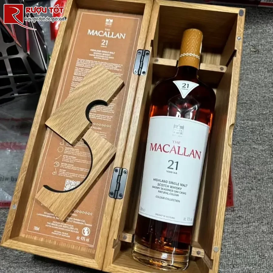 ruou macallan 21 colour collection 700ml 43% scotland