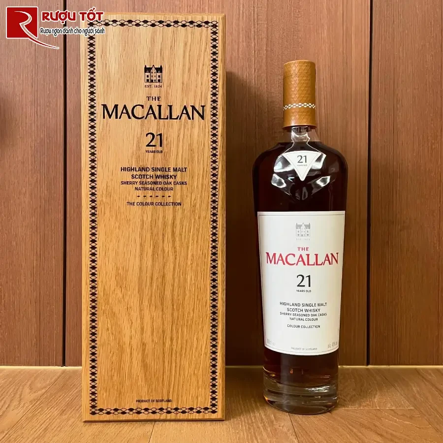 ruou macallan 21 colour collection 700ml 43% thuong hang scotland