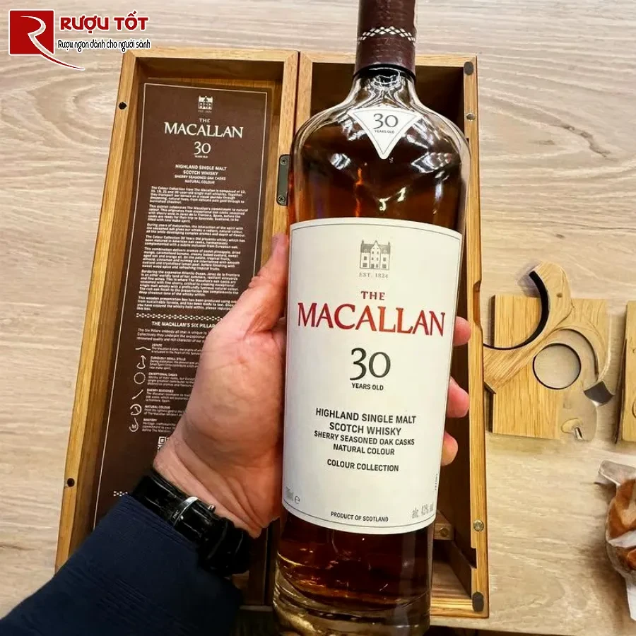 ruou macallan 30 colour collection 700ml 43% cao cap hiem co