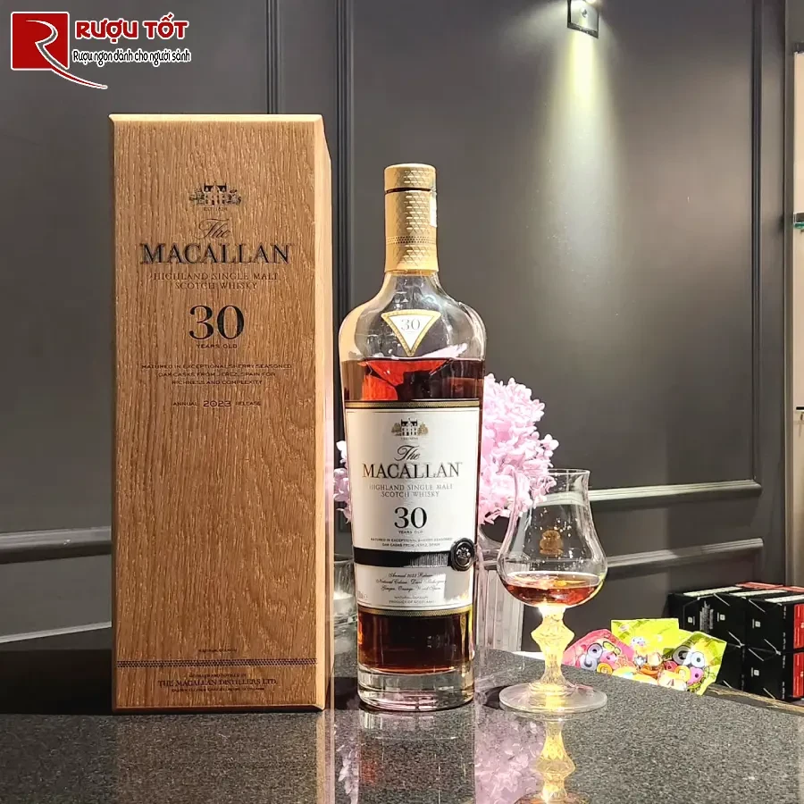 ruou macallan 30 nam sherry oak 43% 700ml scotland