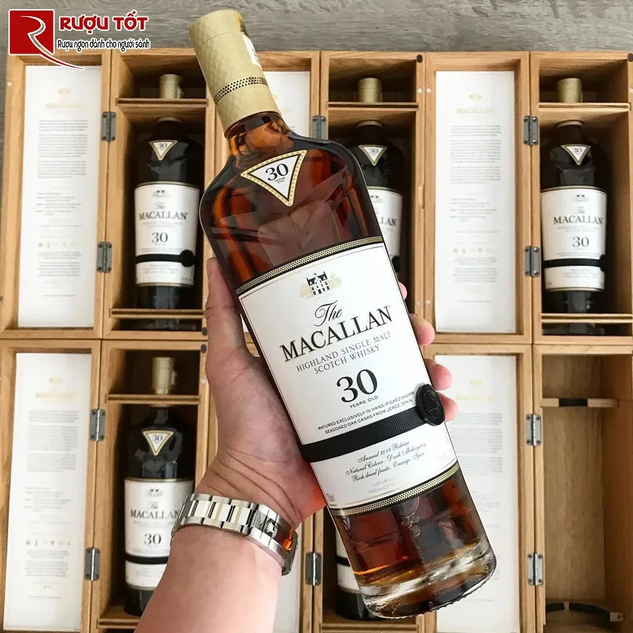 ruou macallan 30 nam sherry oak 43% 700ml tuyet tac tu scotland
