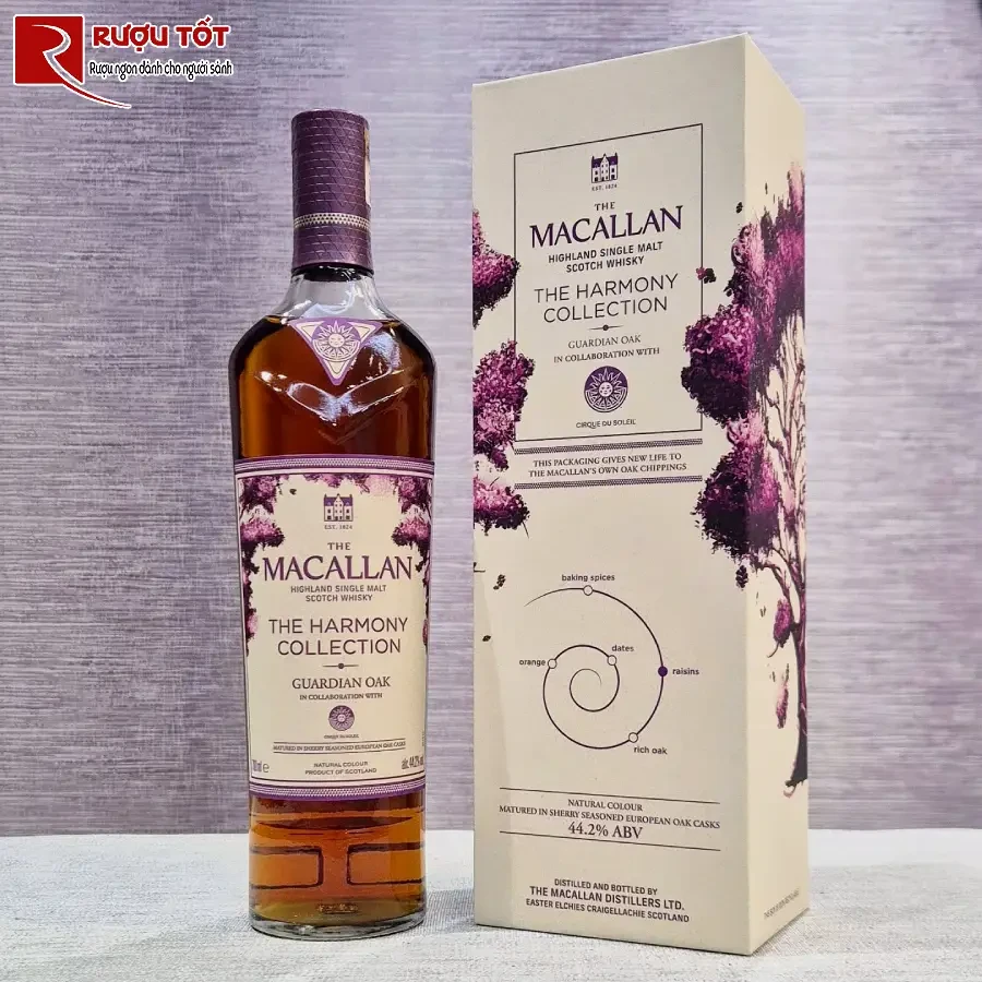 ruou macallan harmony collection guardian oak 44,2% 700ml