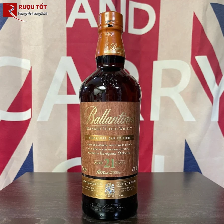 Ruou Whisky Ballantines 21 Signature Oak Edition