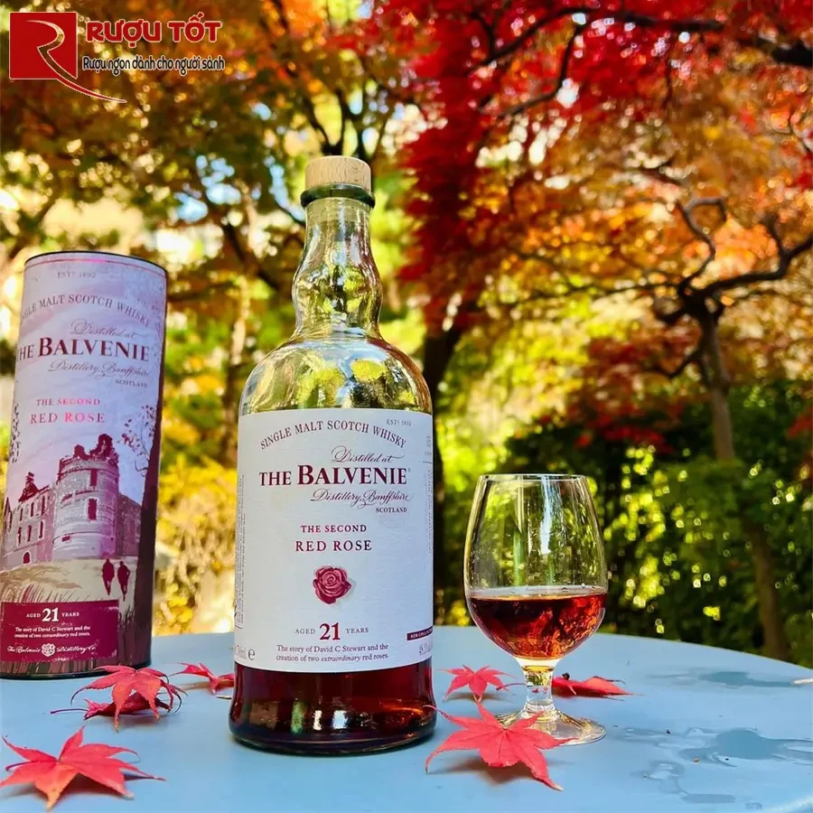 Ruou Whisky Balvenie 21 Red Rose