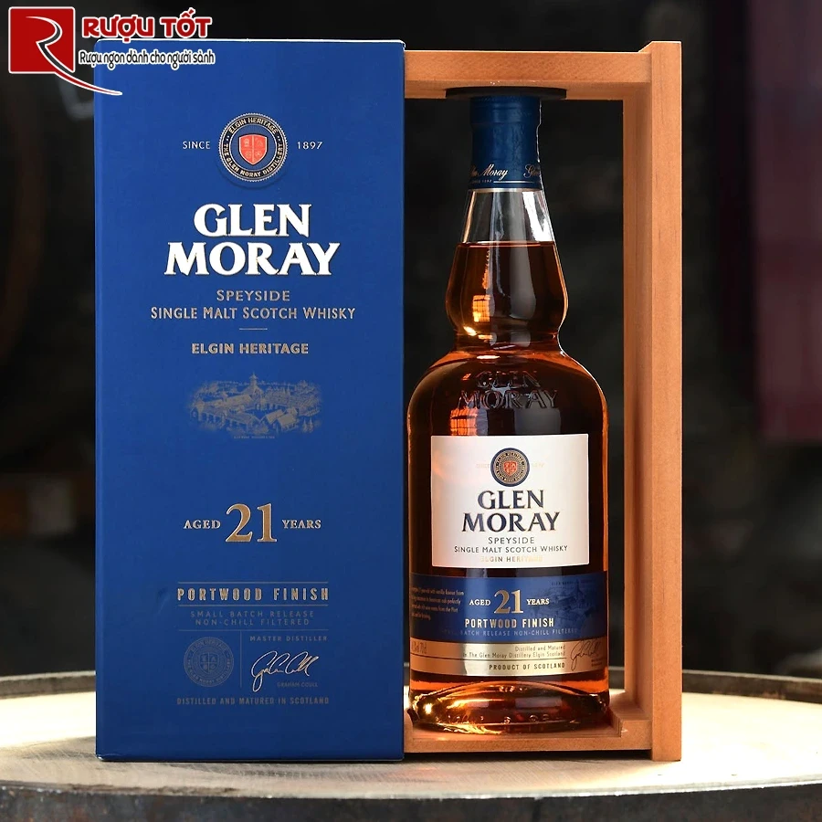 Rượu Whisky Glen Moray 21 Years Old