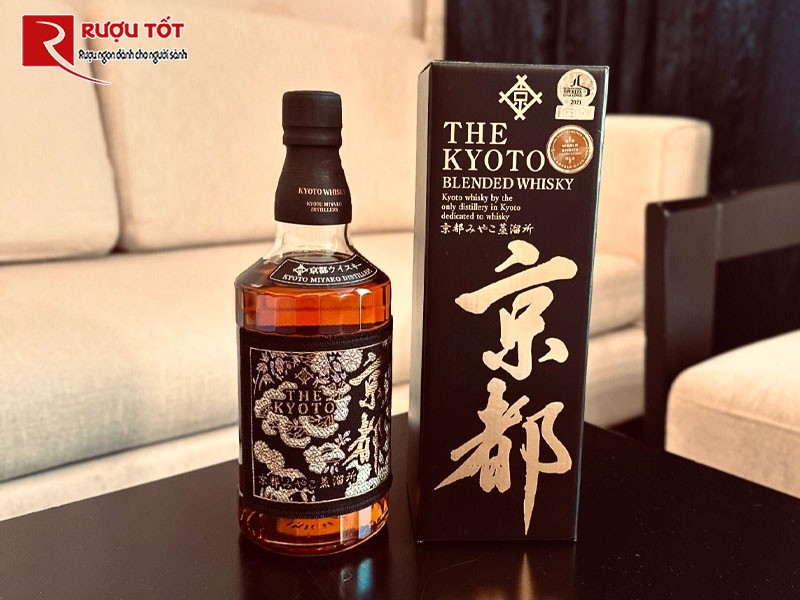 Rượu whisky Kyoto Whiskey Nishijin Ori Kuro Obi