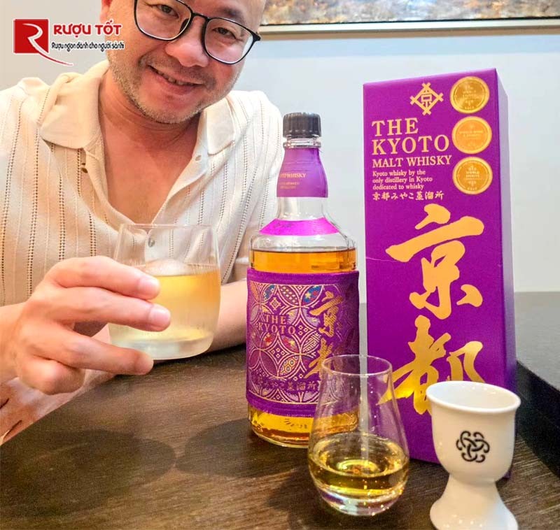 Rượu Whisky Kyoto Whiskey Nishijin Ori Murasaki Obi