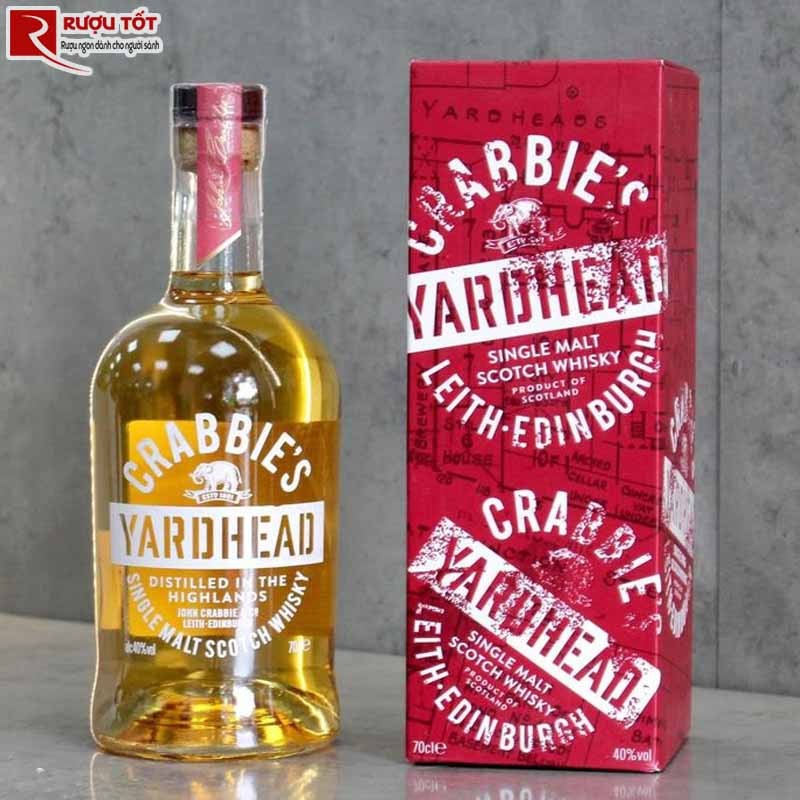 Rượu Crabbie's Yardhead Leith Edinburgh Single Malt Cao Cấp