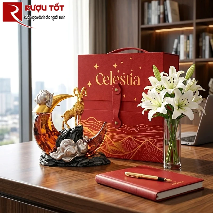 Rượu Linh Vật Dê Vàng Mặt Trăng Celestia