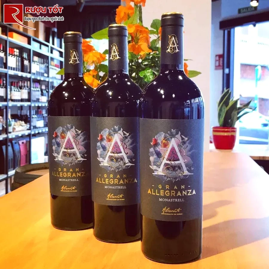 ruou gran allegranza monastrell 14,5% 750ml chat luong cao