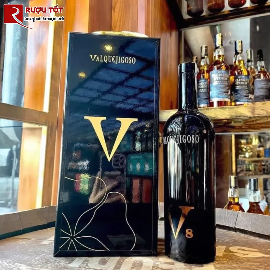 ruou vang valquejigoso v8 750ml 15,5% cao cap tay ban nha