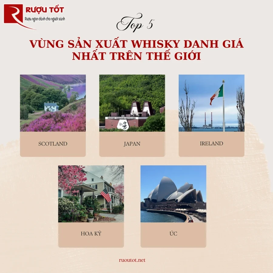 5 vung san xuat whisky