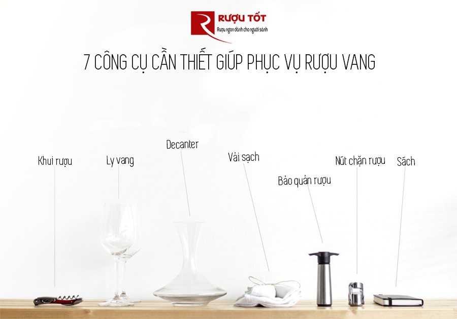7 Cong cu Can Thiet Giup Phuc Vu Ruou Vang