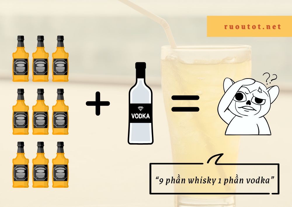 Giải đáp: 9 phần whisky 1 phần vodka là gì?