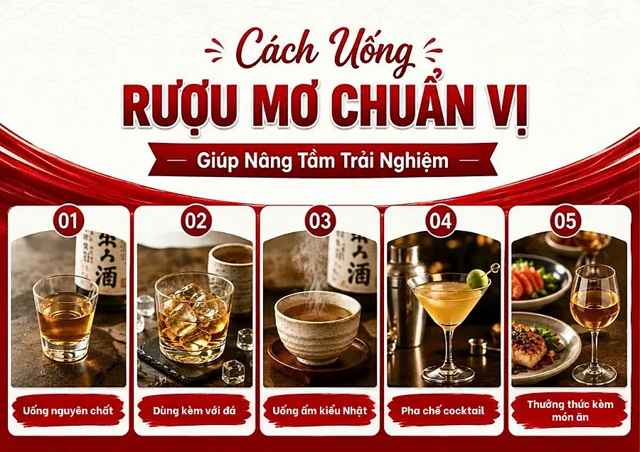 Bật Mí Cách Uống Rượu Mơ Chuẩn Vị Giúp Nâng Tầm Trải Nghiệm