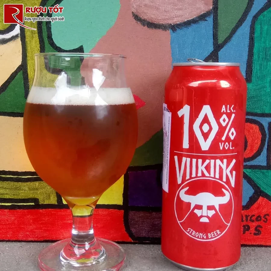 bia duc do viiking strong beer 10%