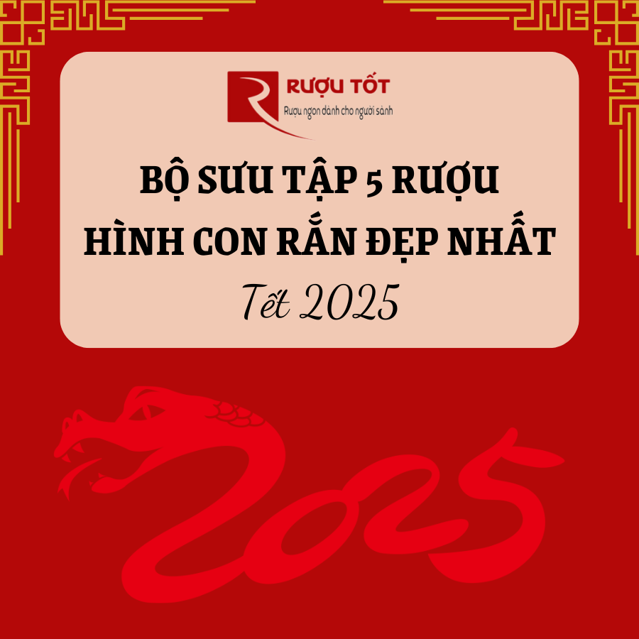 Bộ sưu tập 5 rượu hình con rắn đẹp nhất Tết 2025