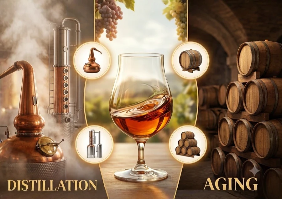 Khám Phá 4 Phương Pháp Cốt Lõi Trong Quy Trình Sản Xuất Brandy