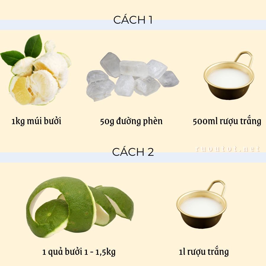 cách ngâm rượu bưởi