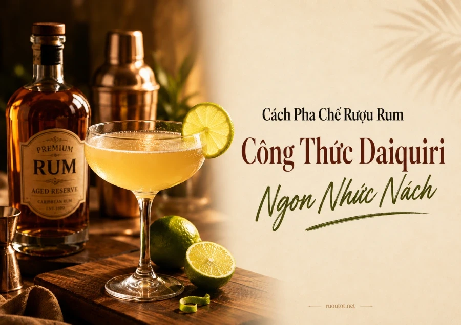 Pha Chế Rượu Rum Với Công Thức Daiquiri Ngon Nhức Nách