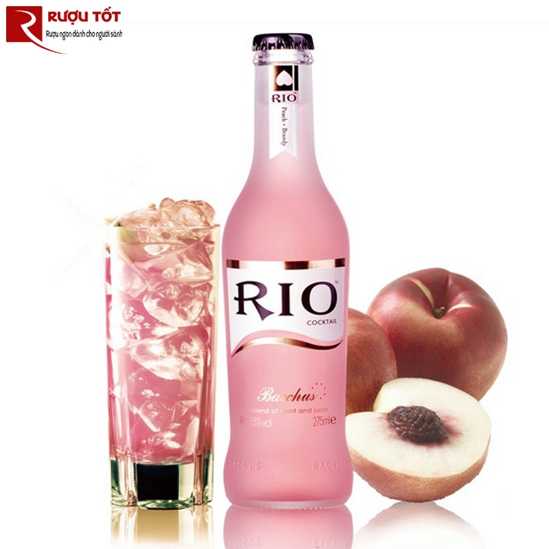 Cocktail RIO màu hồng vị đào