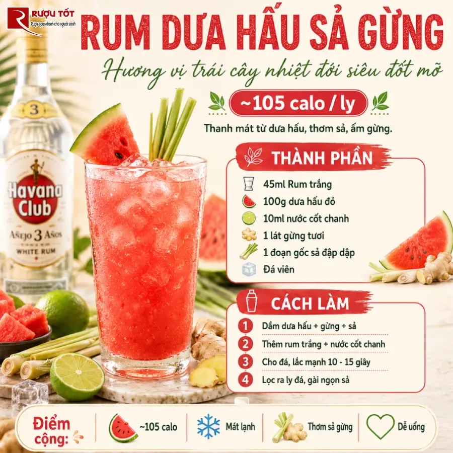 cocktail ruou rum giup giam can