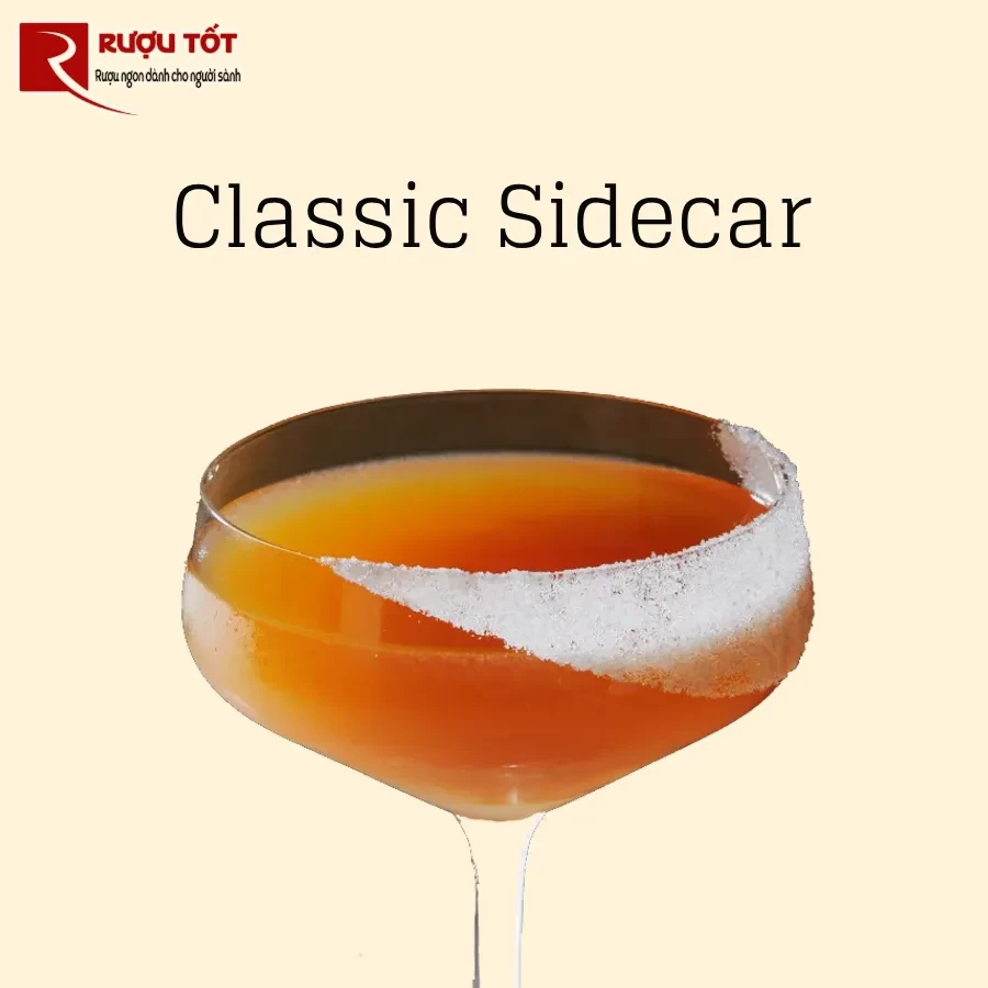 công thức pha rượu mạnh Classic Sidecar