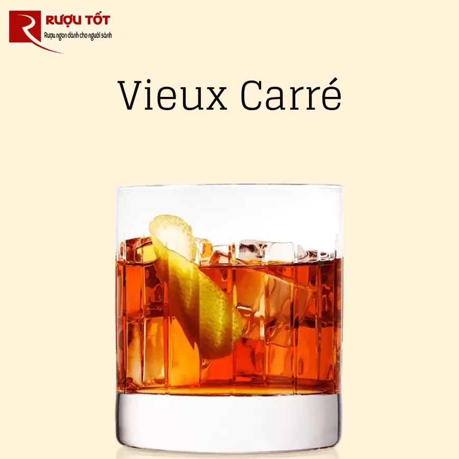 công thức pha rượu mạnh Vieux Carré