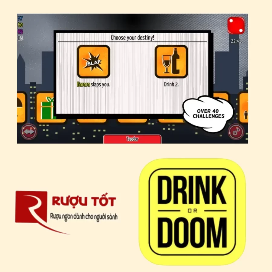 Drink or Doom drinking game