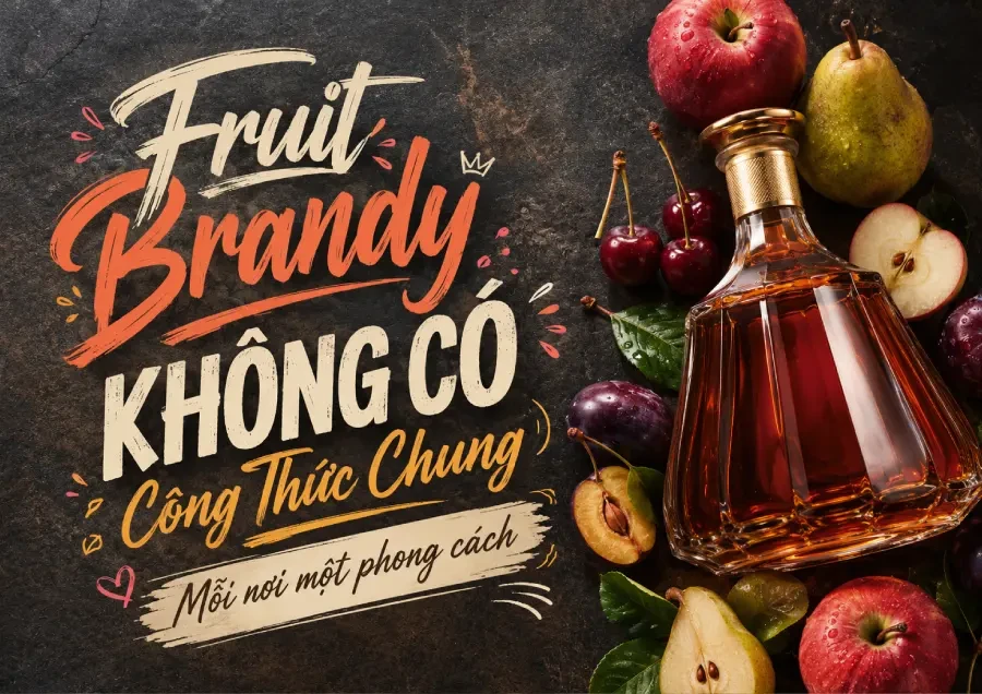 Fruit Brandy KHÔNG CÓ Công Thức Chung – Mỗi Nơi Một Phong Cách