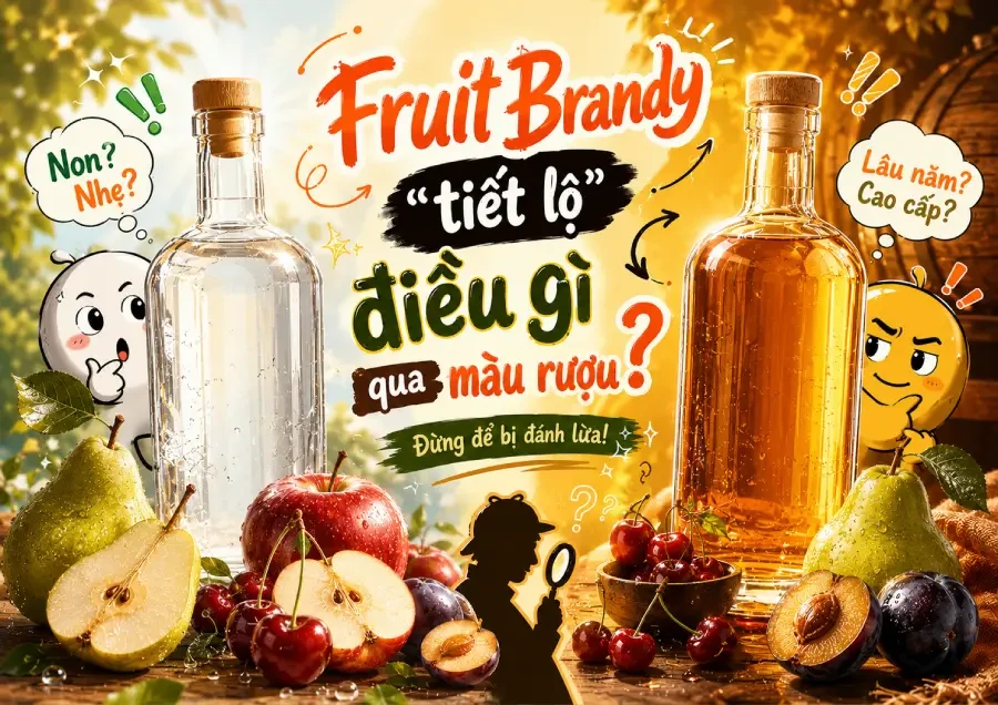 Fruit Brandy "Tiết Lộ" Điều Gì Qua Màu Rượu? Đừng Để Bị Đánh Lừa!