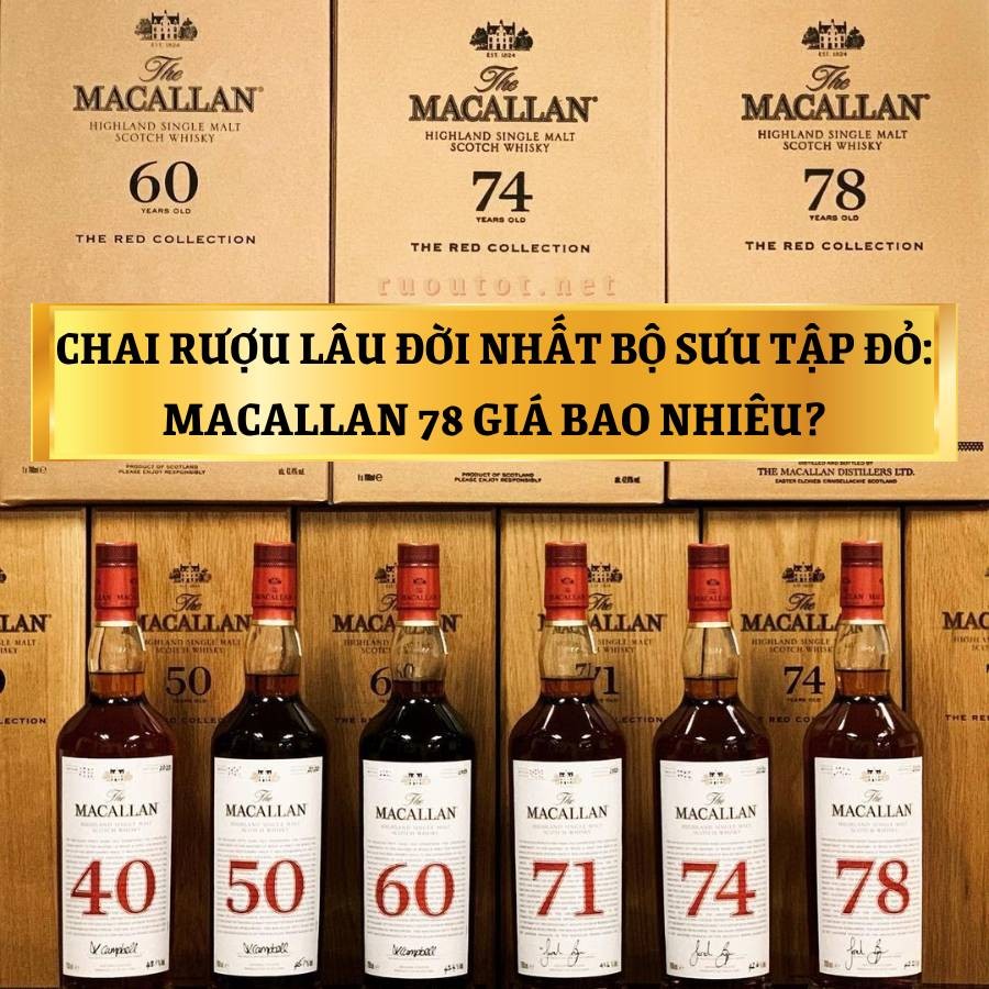 Chai rượu lâu đời nhất Bộ sưu tập Đỏ: Macallan 78 giá bao nhiêu?