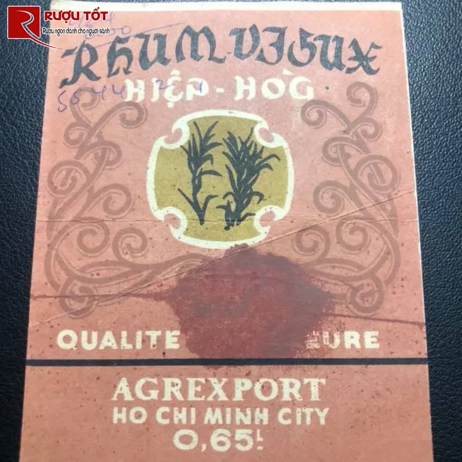 nhãn rượu rum hiệp hòa cũ