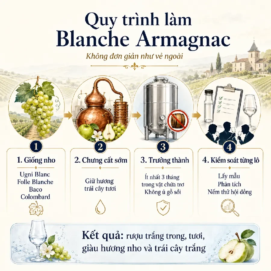 quy trinh san xuat blanche armagnac