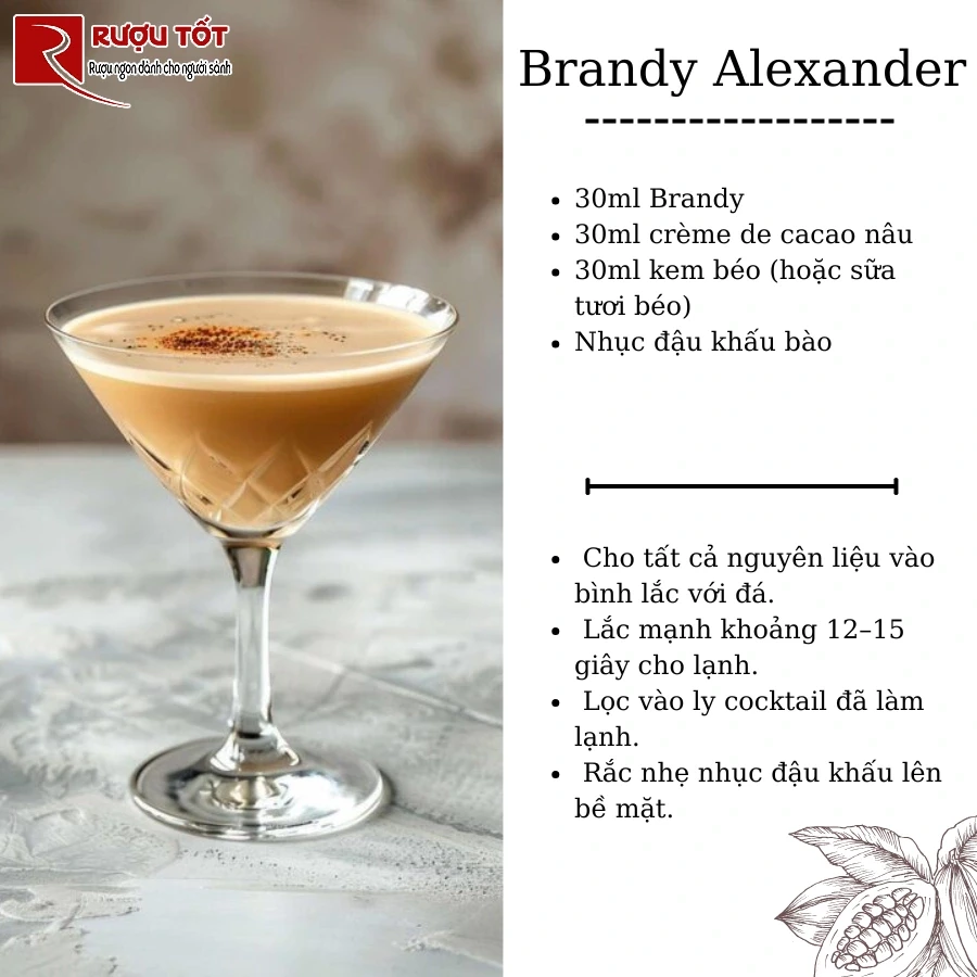 ruou cocktail brandy alexander