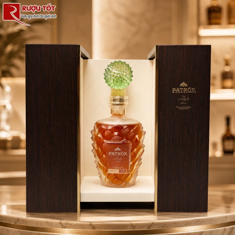 ruou patron en lalique serie 3 extra anejo