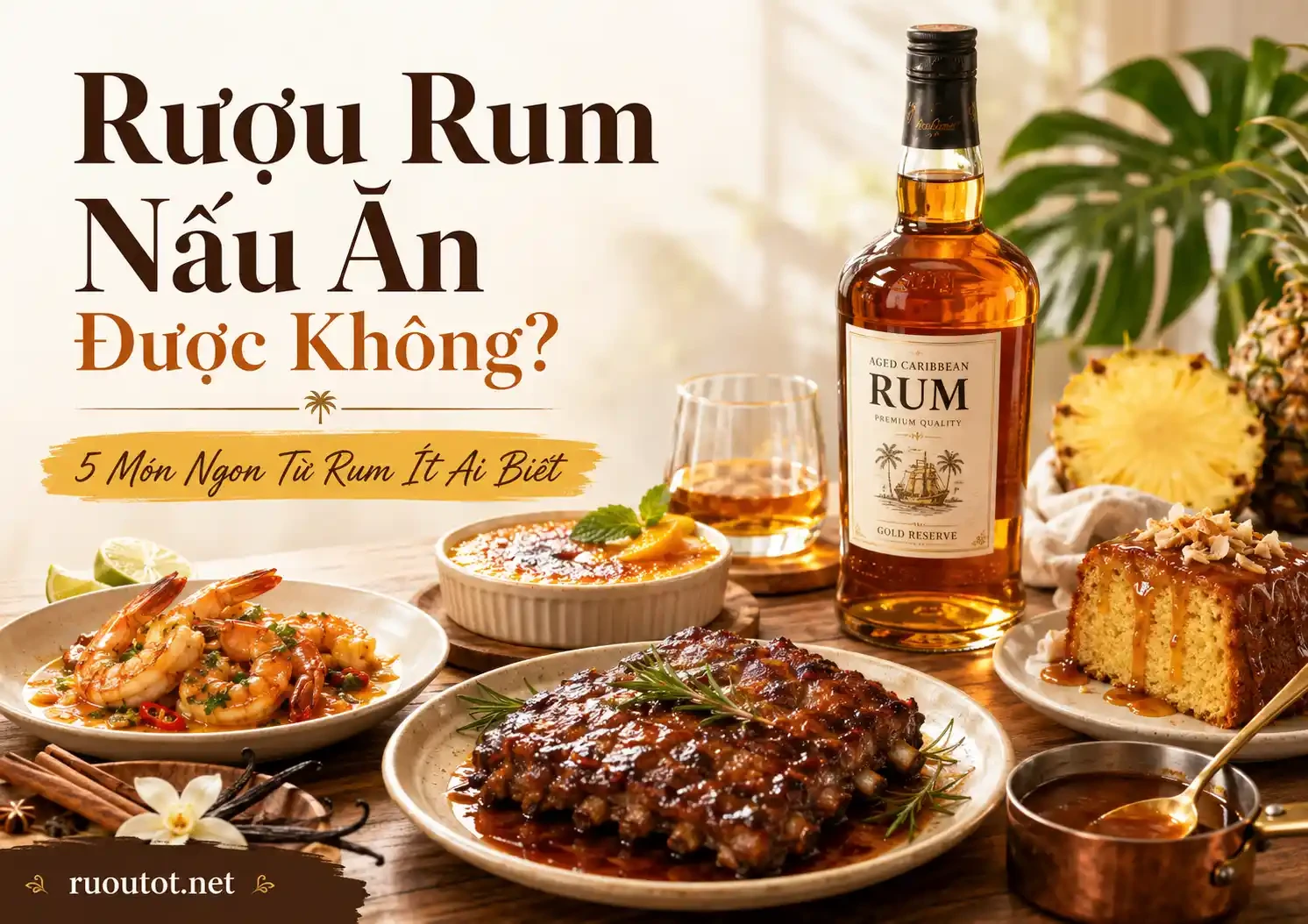 Rượu Rum Nấu Ăn Được Không? 5 Món Ngon Từ Rum Ít Ai Biết