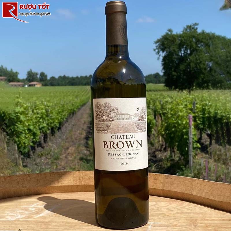 Ruou vang trang Bordeaux Chateau Brown Blanc