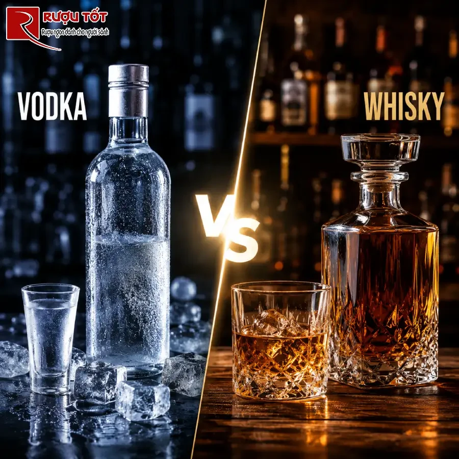 ruou vodka va whisky