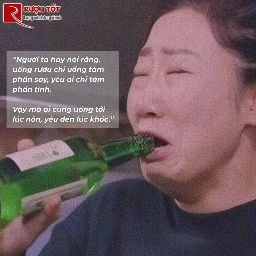 stt say ruou buon ve tinh yeu