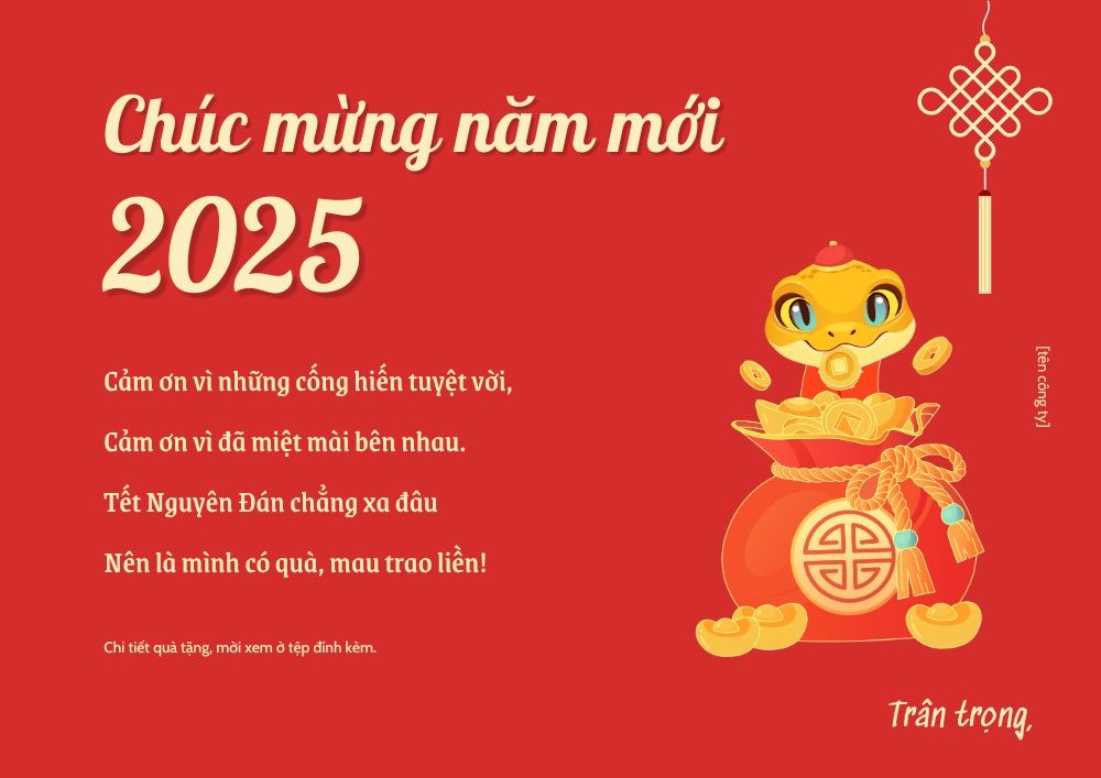 15+ mẫu thông báo tặng quà tết cho nhân viên