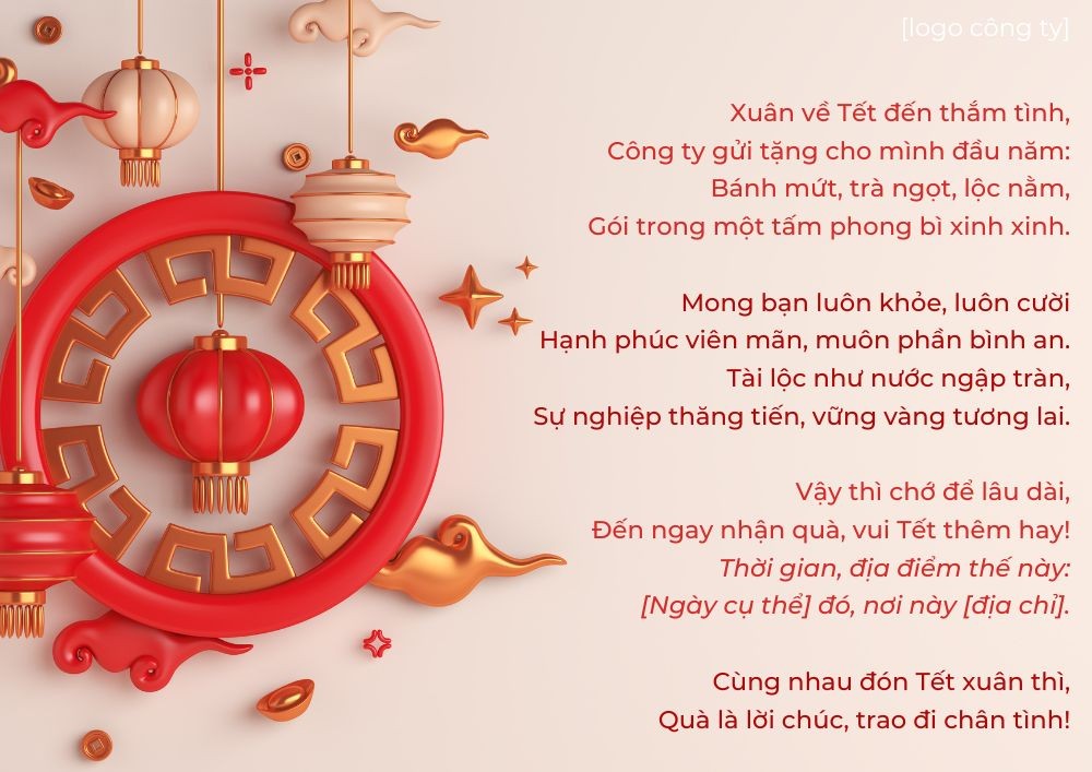 thông báo tặng quà tết cho nhân viên 13