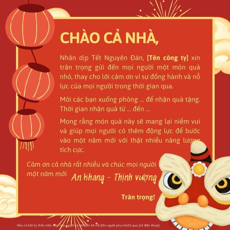 thông báo tặng quà tết cho nhân viên 5